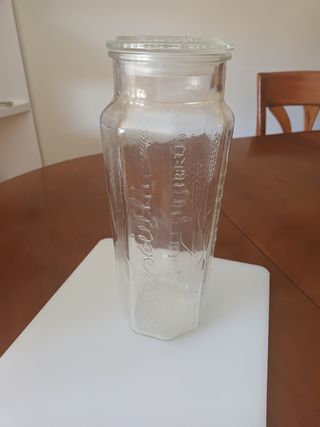 Tarro cristal vintage pasta
