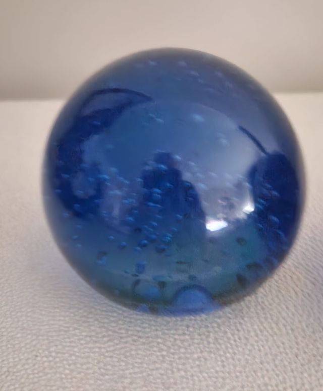 Bolas de cristal azul burbujas. 2 unidades