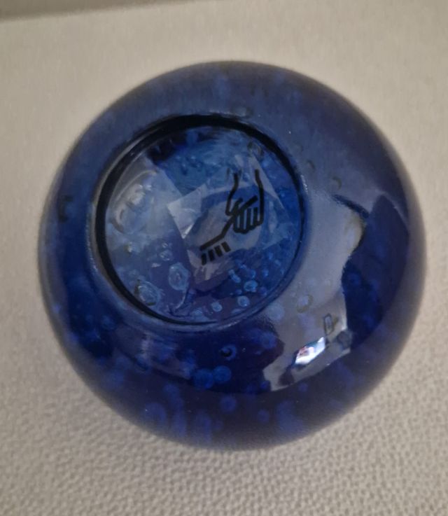 Bolas de cristal azul burbujas. 2 unidades