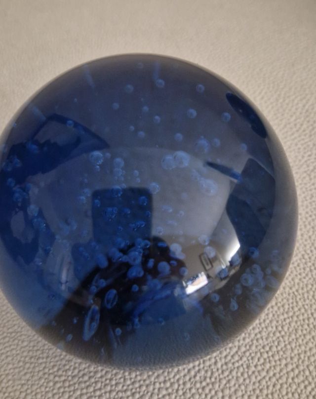 Bolas de cristal azul burbujas. 2 unidades