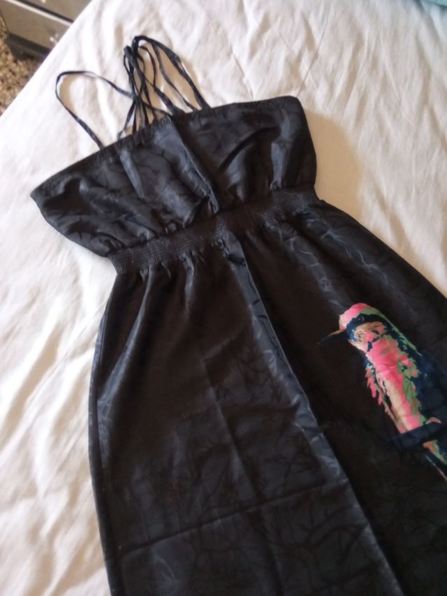 Vestido largo estampado - pájaros