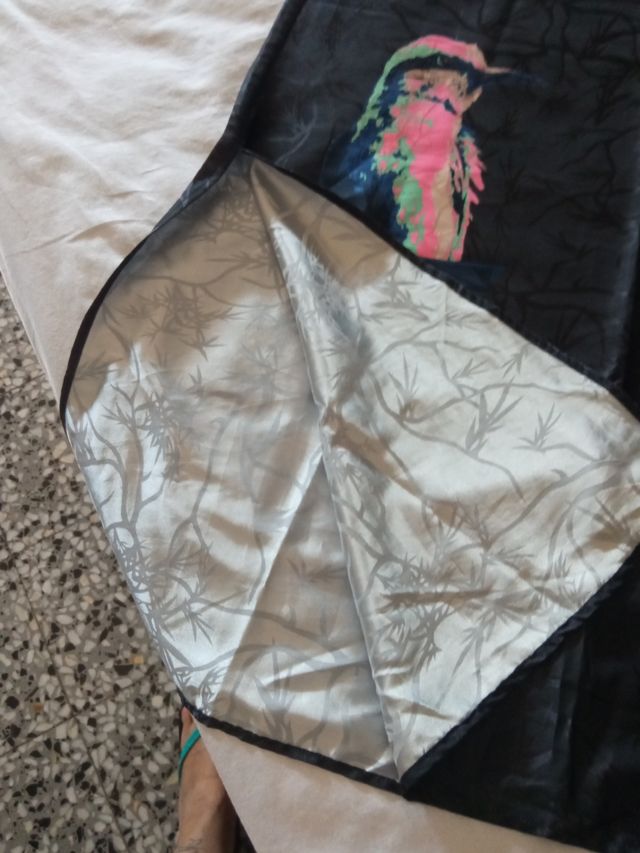 Vestido largo estampado - pájaros