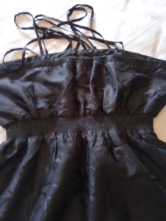 Vestido largo estampado - pájaros