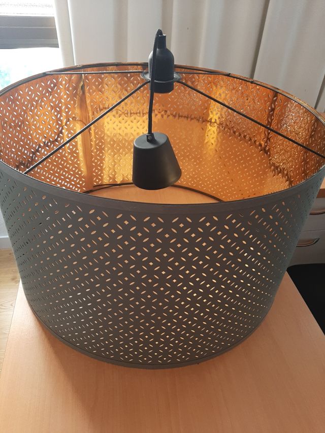 Lámpara techo gris | dorada