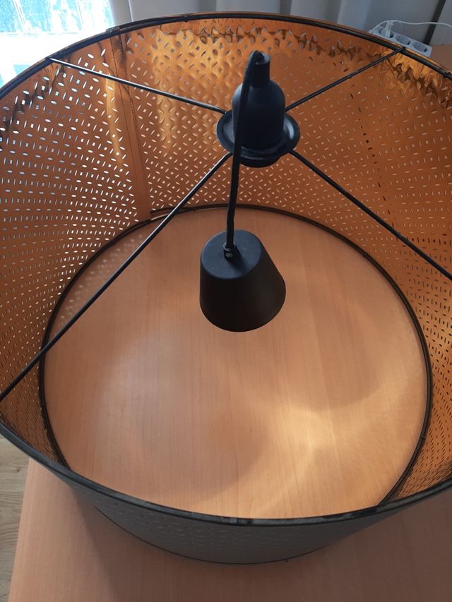 Lámpara techo gris | dorada