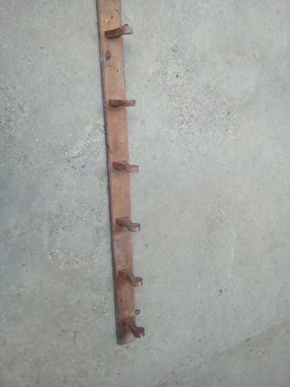 Perchero madera vintage - 6 ganchos
