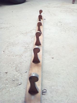 Perchero madera vintage - 6 ganchos