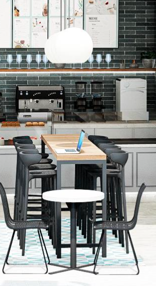 Taburete, Diseño Moderno en Hierro, Madera y Rafia