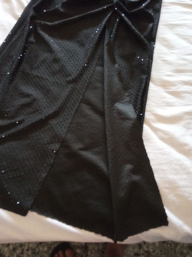 Vestido negro noche brillo