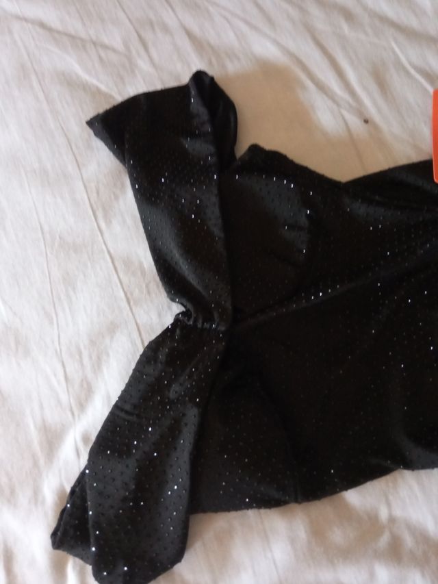 Vestido negro noche brillo