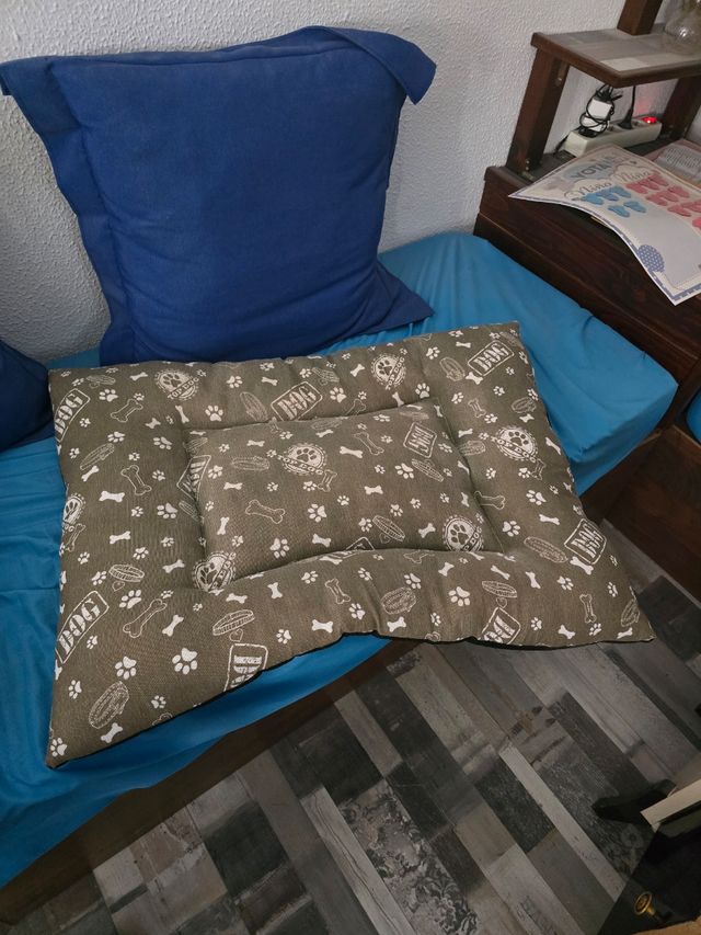 Cama perro - Beige/Verde Oliva