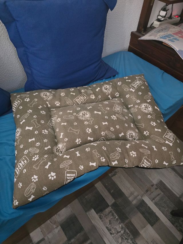 Cama perro - Beige/Verde Oliva
