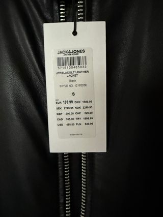Chaqueta Jack & Jones piel negra - S
Sin estrenar.