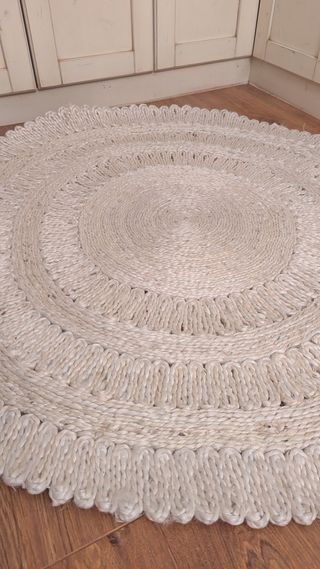 Alfombra yute redonda - beige (120 cm)