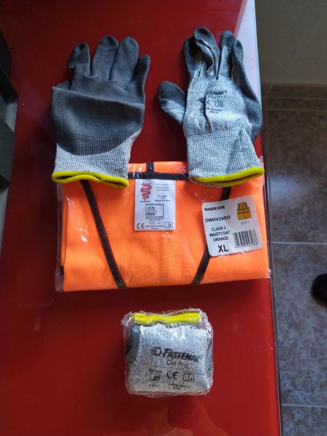 Chaleco reflect. WARRIOR XL + guantes