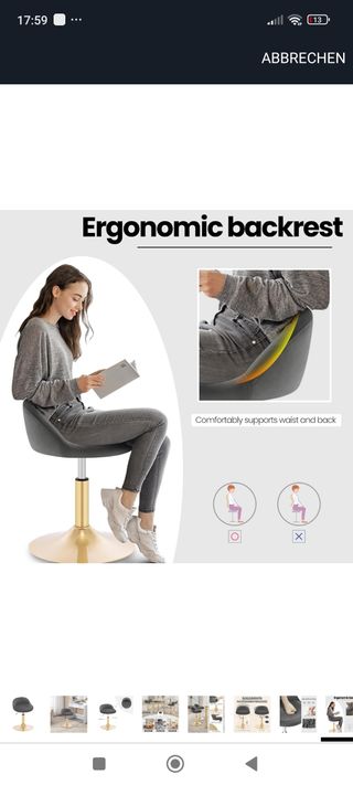 ✅Taburete negro giratorio tocador dormitorio nuevo