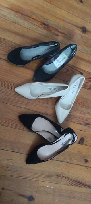 Zapatos mujer - negros y nude