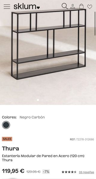 SKLUM Estantería modular de pared en acero