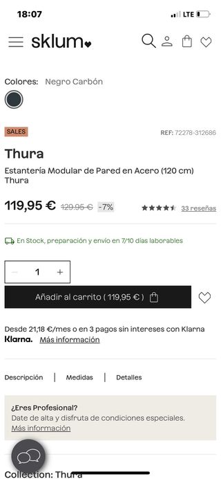 SKLUM Estantería modular de pared en acero
