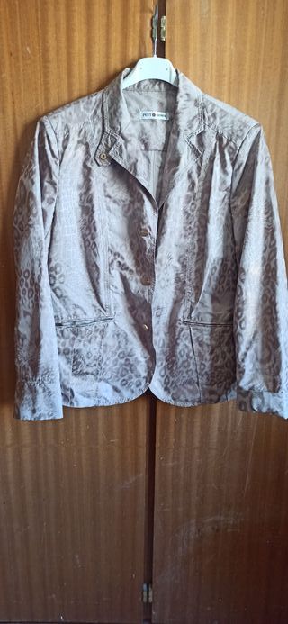 Chaqueta PUNTO marrón-beige