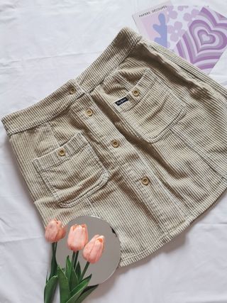 Mini falda pana beige Pepe Jeans
