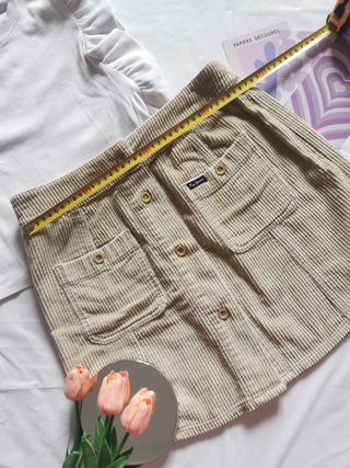 Mini falda pana beige Pepe Jeans