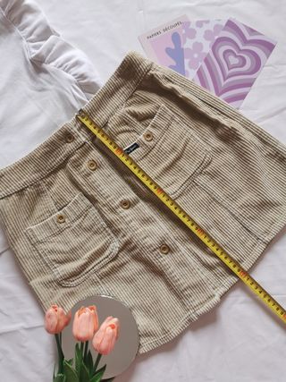 Mini falda pana beige Pepe Jeans