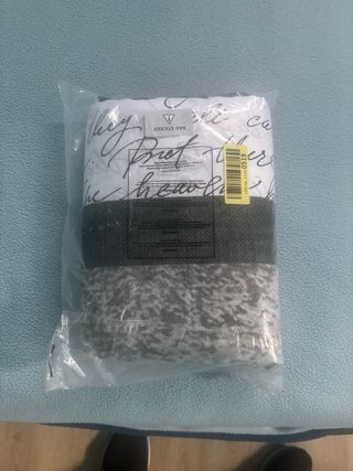 Biancheria letto grigio-bianco, 3pz