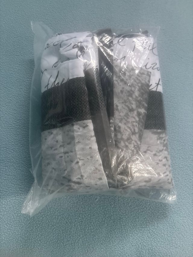 Biancheria letto grigio-bianco, 3pz