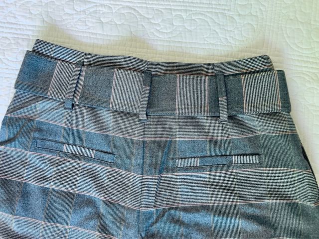 Shorts Zara - Gris a cuadros