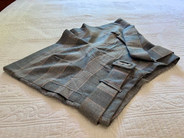 Shorts Zara - Gris a cuadros