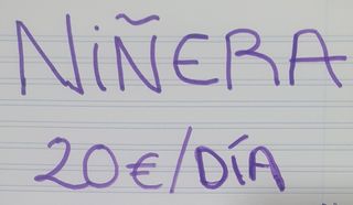 NIÑERA: 20€/DÍA
