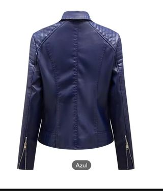 Chaqueta polipiel azul marino mujer XXL nueva