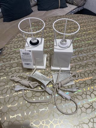 2 Lámparas Zara Home blancas