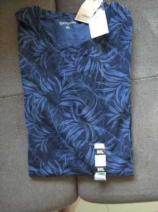 Camiseta azul 3XL - Hombre