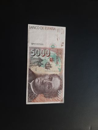 BILLETE DE 5000 PESETAS DE 1992