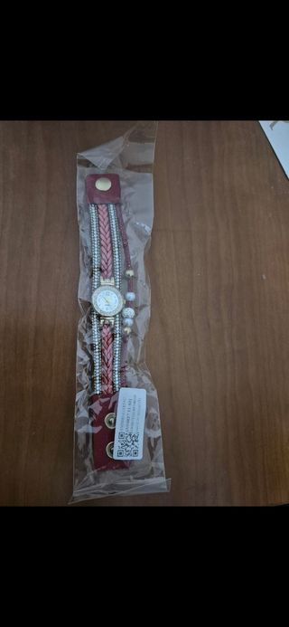 Reloj pulsera mujer rojo-rosa
