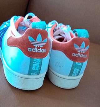 Adidas Superstar - Zapatillas blancas y moradas