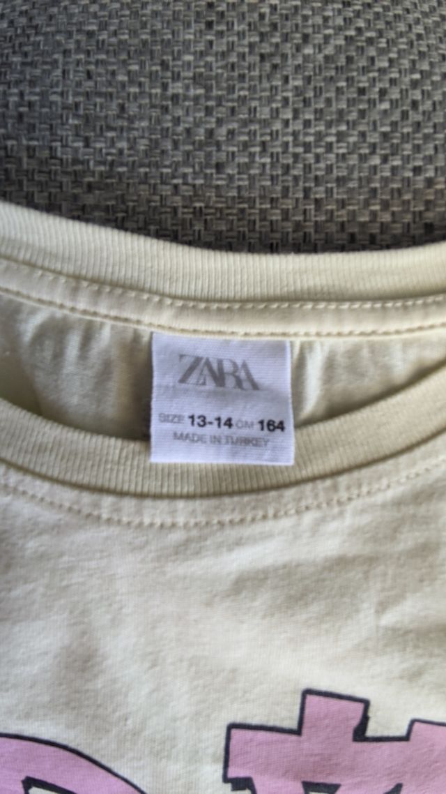 Camiseta Zara Manga Corta Niña 13-14 años
