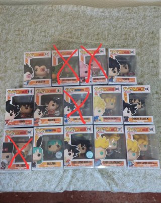 10 Funko Pop Dragon Ball, Z. Packs en el perfil