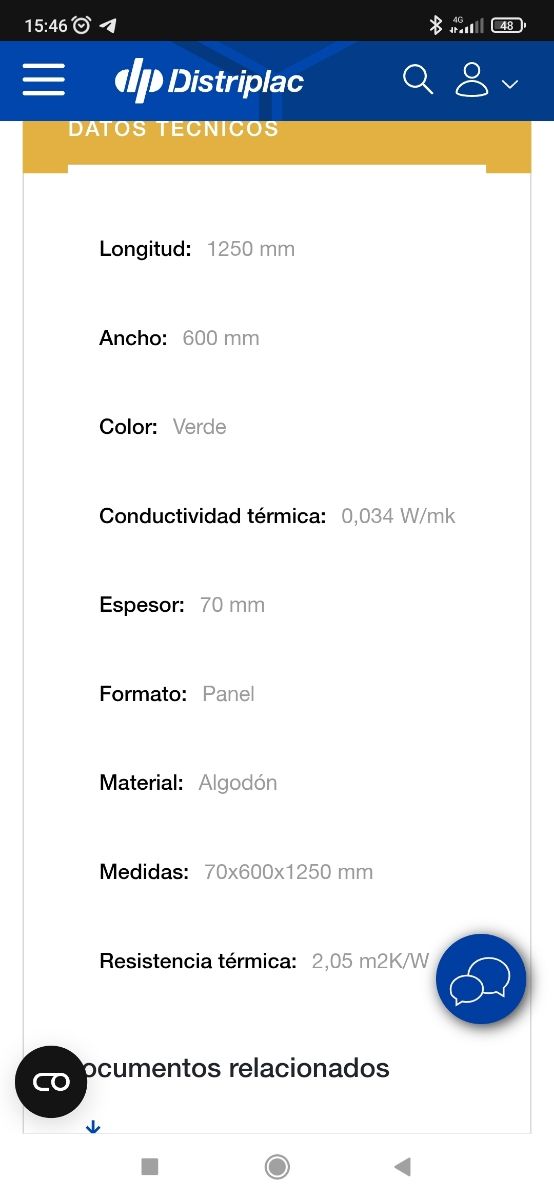 Aislante Geopanel 70mm - Panel Aislante 60m2