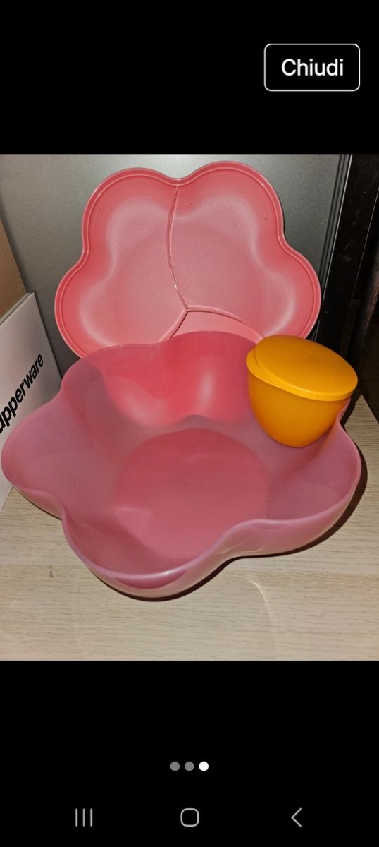 Tupperware: Ciotola & insalatiera rosa