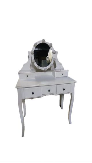 Tocador blanco con espejo LED