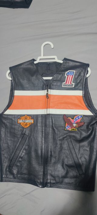 Chaleco Harley-Davidson Negro-Naranja