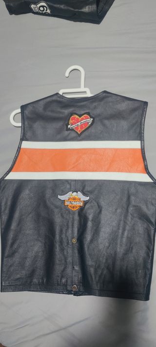 Chaleco Harley-Davidson Negro-Naranja