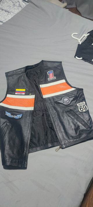 Chaleco Harley-Davidson Negro-Naranja