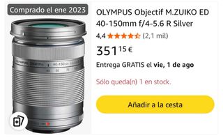Objetivo Olympus M.Zuiko ED 40-150mm f/4-5.6