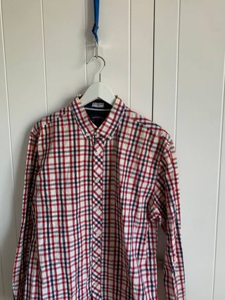 Camisa cuadros roja y blanca