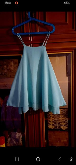 BLUSA TURQUESA HOMBROS DESCUBIERTOS HECHA EN ITALI
