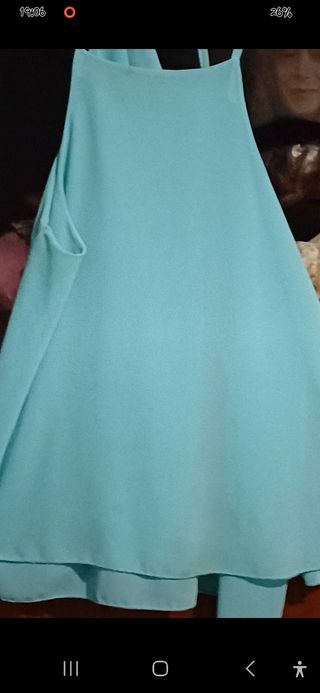 BLUSA TURQUESA HOMBROS DESCUBIERTOS HECHA EN ITALI